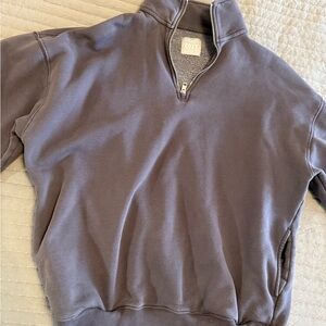 Aritzia Cozy Sweatfleece Boyfriend 1/2 Zip Sweatshirt